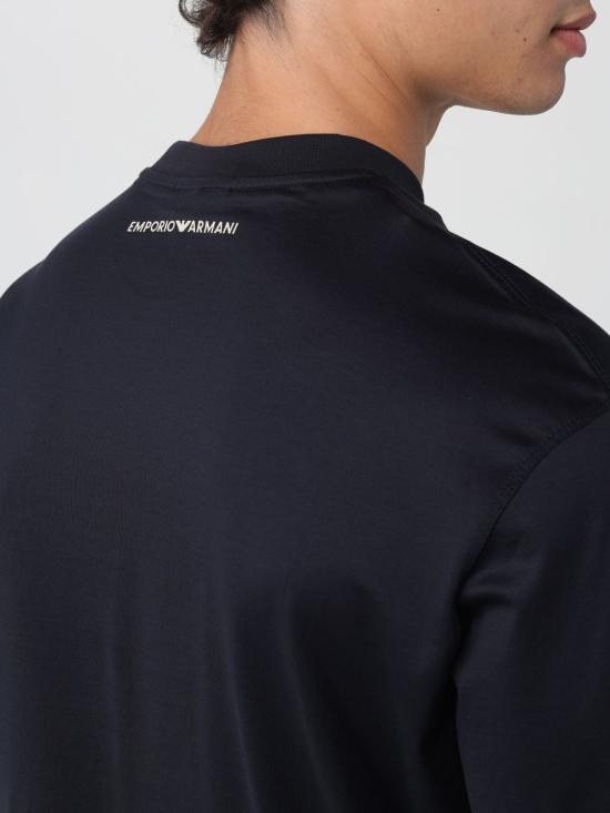 25FW 엠포리오 아르마니 반팔 티셔츠 EM002962AF10761 UB118 Navy - EMPORIO ARMANI