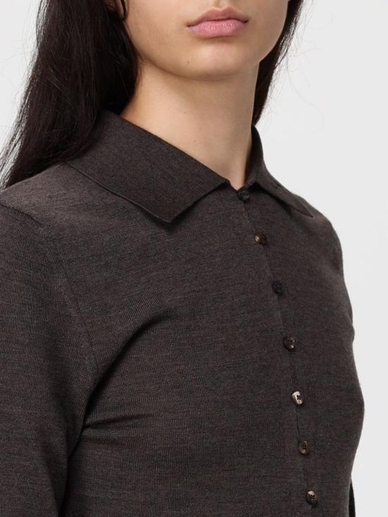 25FW 자크뮈스 폴로 티셔츠 POW00806AK00145 880 Brown - JACQUEMUS