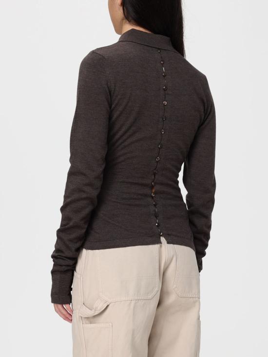 25FW 자크뮈스 폴로 티셔츠 POW00806AK00145 880 Brown - JACQUEMUS