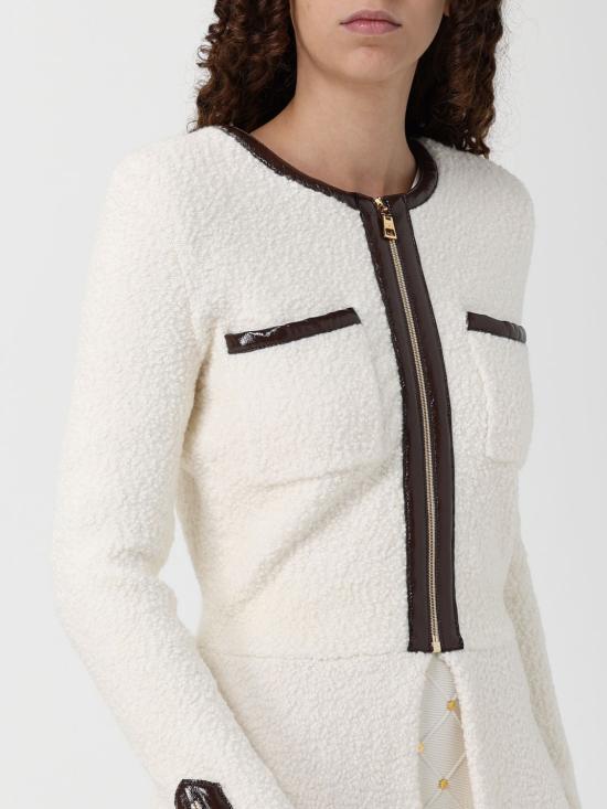 25FW 엘리자베타프랜치 가디건 MK38S EG2 White - ELISABETTA FRANCHI