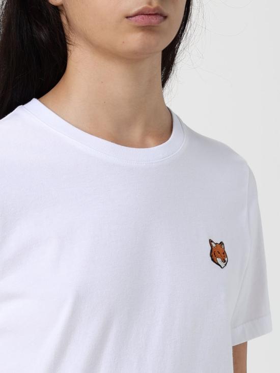 25FW 메종키츠네 폭스 헤드 레귤러 티셔츠 PW00113KJ7026 P100 White - MAISON KITSUNE