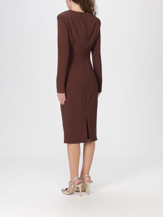 25FW 엘리자베타프랜치 롱 원피스 AB805 EA3 Brown - ELISABETTA FRANCHI
