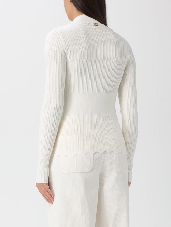 25FW 트윈셋 긴팔 티셔츠 252TT3221 00282 White - TWINSET