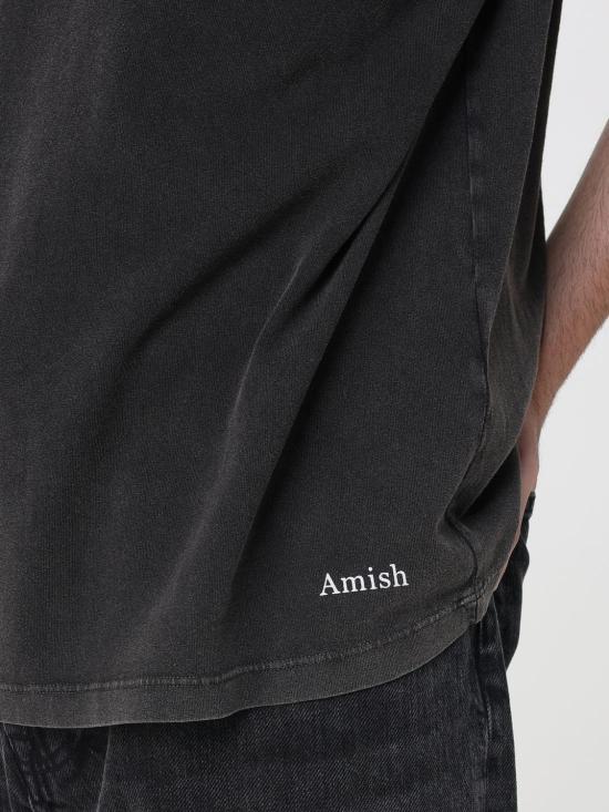 25FW 아미시 반팔 티셔츠 AMU146CN21 C0073 Black - AMISH