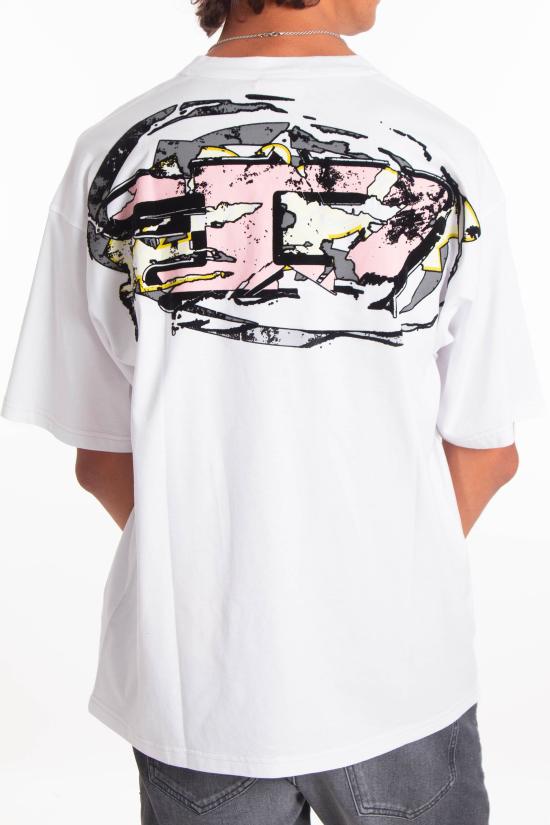 25FW 디젤 반팔 티셔츠 A19552 0PLAT 100 White - DIESEL