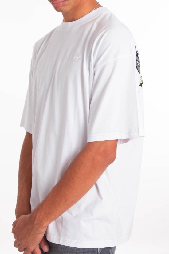 25FW 디젤 반팔 티셔츠 A19552 0PLAT 100 White - DIESEL