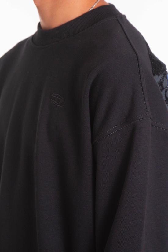 25FW 디젤 긴팔 티셔츠 A18694 0HYAT 9XX Black - DIESEL