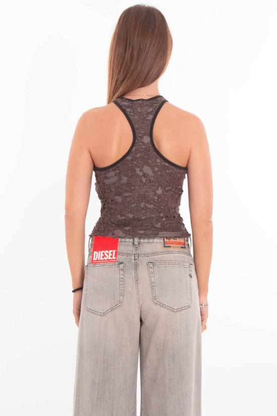 25FW 디젤 민소매 티셔츠 A18523 0IKCK 7FG Brown - DIESEL