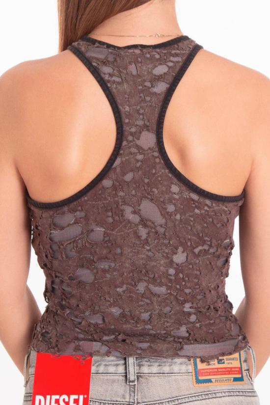 25FW 디젤 민소매 티셔츠 A18523 0IKCK 7FG Brown - DIESEL