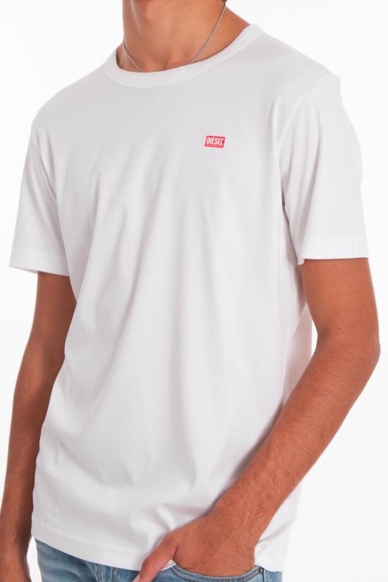 25FW 디젤 반팔 티셔츠 A14819 0SKAF FW25 100 White - DIESEL