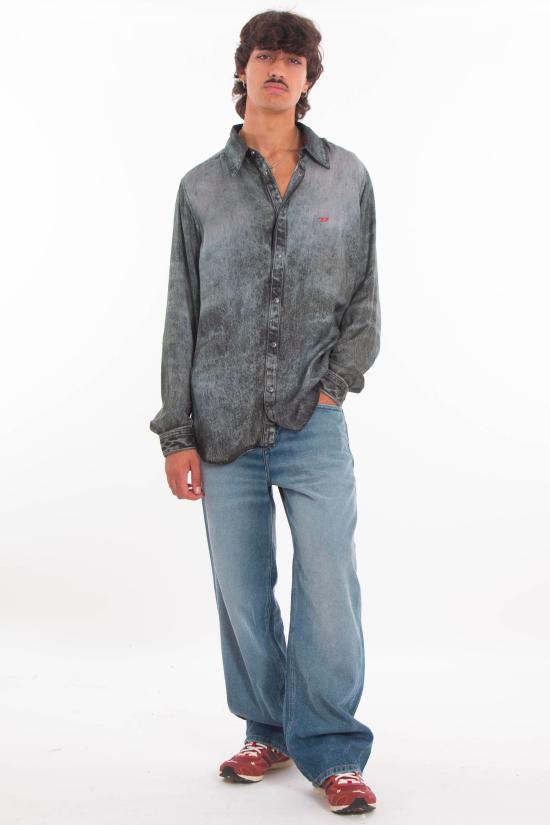 25FW 디젤 데님 셔츠 A18622 0LKCT 02 Grey - DIESEL