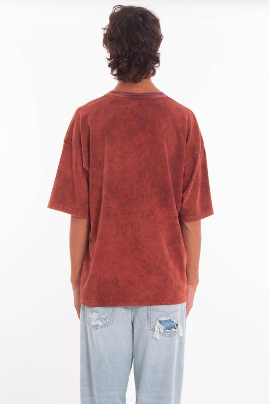 25FW 디젤 반팔 티셔츠 A18643 0AGBY 7FHA Red - DIESEL