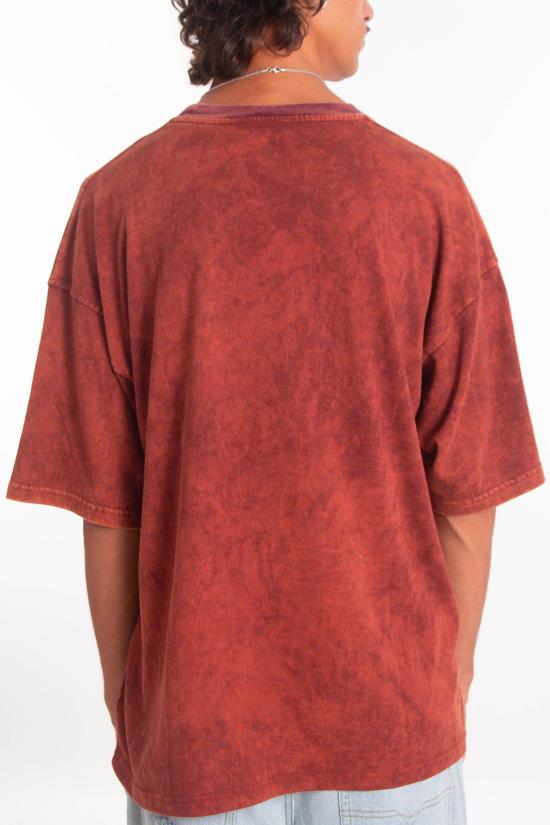 25FW 디젤 반팔 티셔츠 A18643 0AGBY 7FHA Red - DIESEL