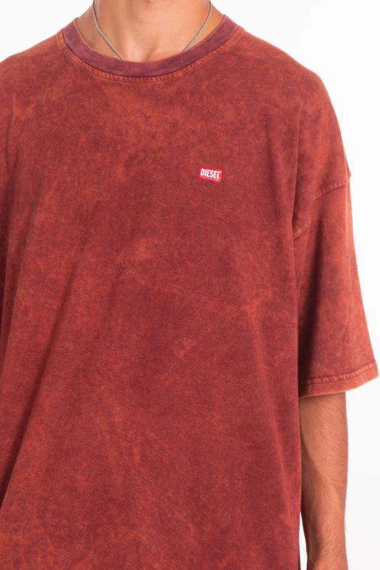 25FW 디젤 반팔 티셔츠 A18643 0AGBY 7FHA Red - DIESEL