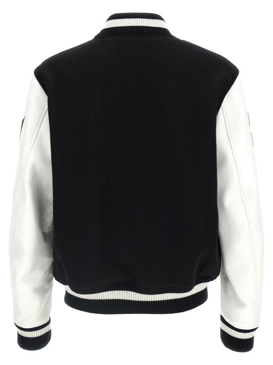 25FW 오프화이트 봄버 자켓 OMJA122C99LEA00510101010 White Black - OFF WHITE