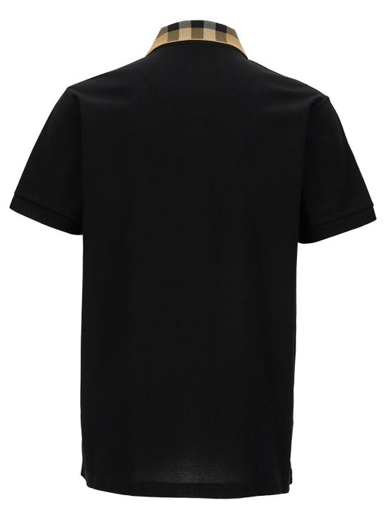 25FW 버버리 코튼 폴로 셔츠 8071620A1189 Black - BURBERRY
