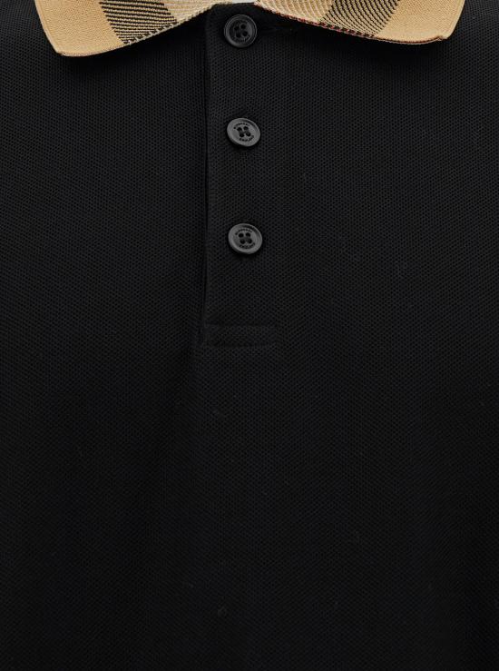 25FW 버버리 코튼 폴로 셔츠 8071620A1189 Black - BURBERRY
