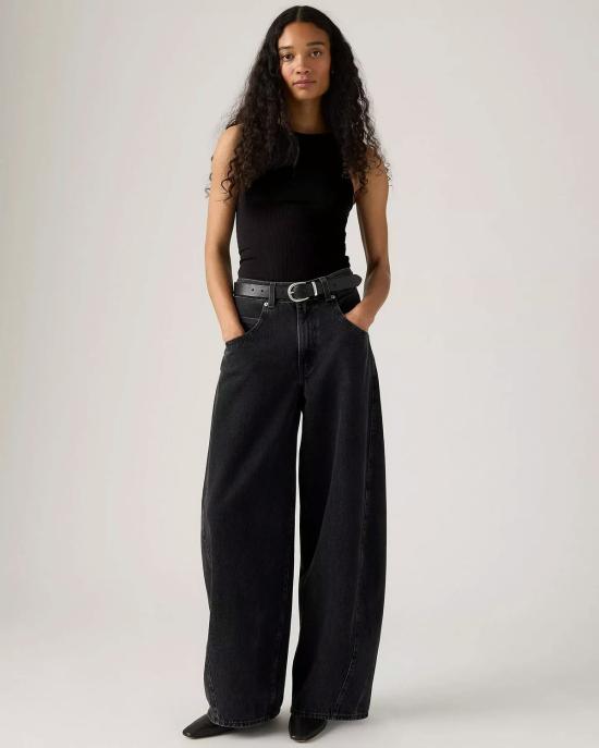  리바이스 데님 팬츠 슈퍼 배기 배럴 오픈 마인드 블랙 진 - LEVI'S