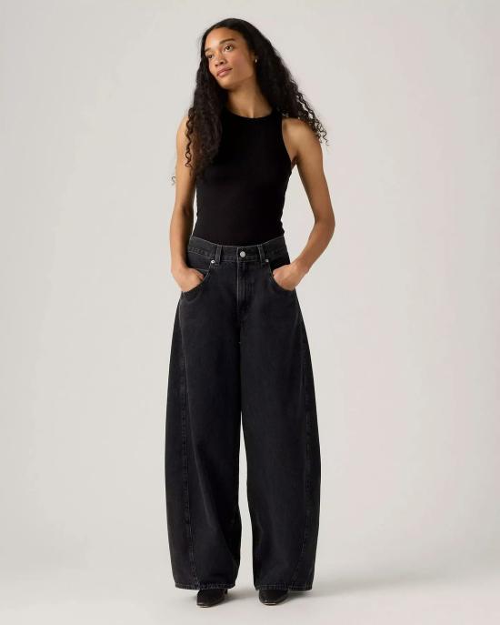  리바이스 데님 팬츠 슈퍼 배기 배럴 오픈 마인드 블랙 진 - LEVI'S