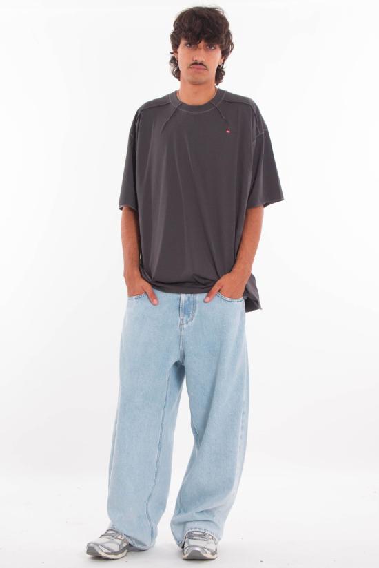 25FW 디젤 반팔 티셔츠 A19463 0NIAX 93R Grey - DIESEL