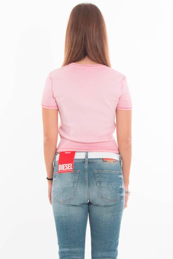 25FW 디젤 반팔 티셔츠 A12836 0SQAD 35U Pink - DIESEL
