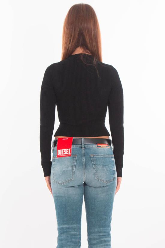 25FW 디젤 M-올리나 립드 울 점퍼 A18904 0PLBF 9XX Black - DIESEL