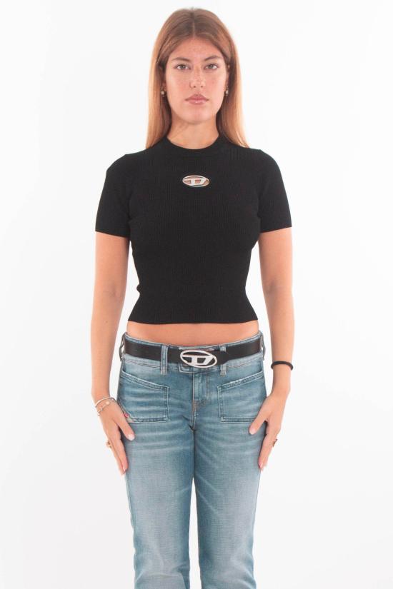 25FW 디젤 반팔 티셔츠 A19674 0DLAX 9XX Black