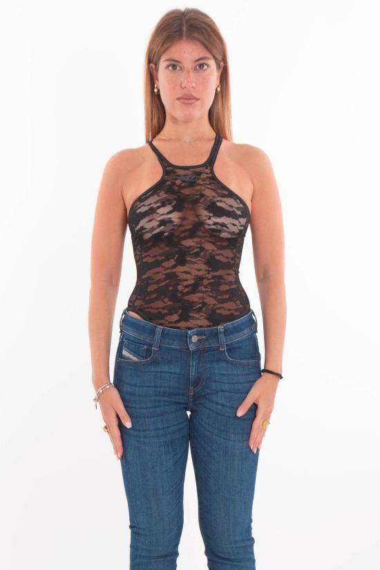 25FW 디젤 민소매 티셔츠 A19203 0DRAK 900 Black