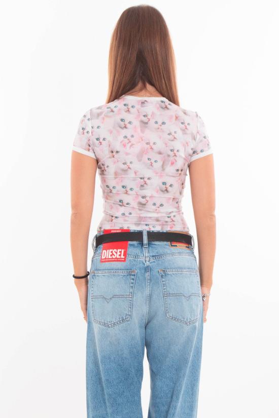 25FW 디젤 반팔 티셔츠 A18555 0JLCC 100A White - DIESEL