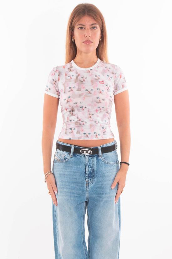 25FW 디젤 반팔 티셔츠 A18555 0JLCC 100A White