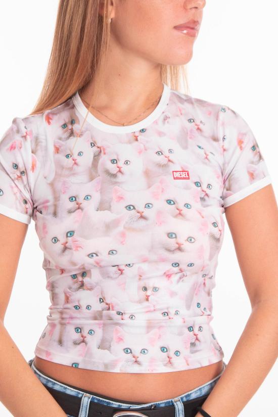 25FW 디젤 반팔 티셔츠 A18555 0JLCC 100A White - DIESEL