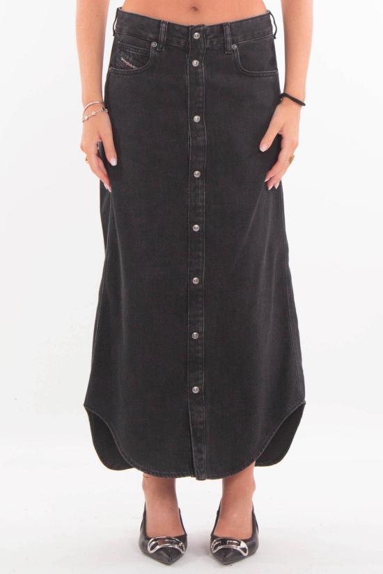 25FW 디젤 롱 스커트 A18107 068KE 02 Black