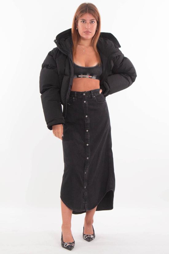 25FW 디젤 롱 스커트 A18107 068KE 02 Black - DIESEL