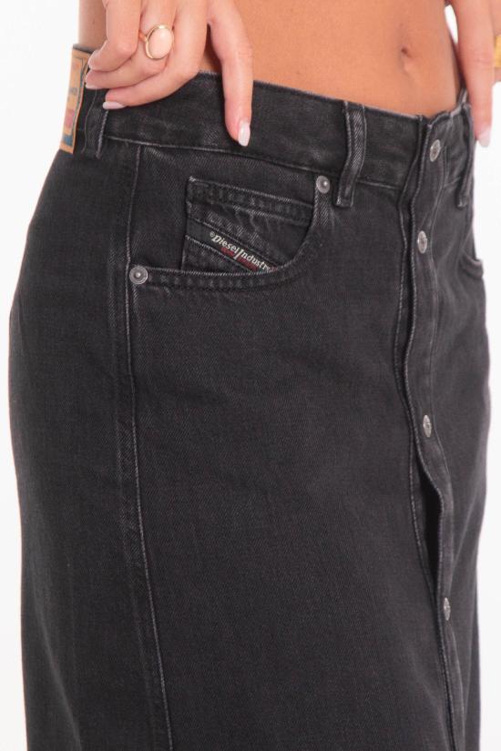25FW 디젤 롱 스커트 A18107 068KE 02 Black - DIESEL