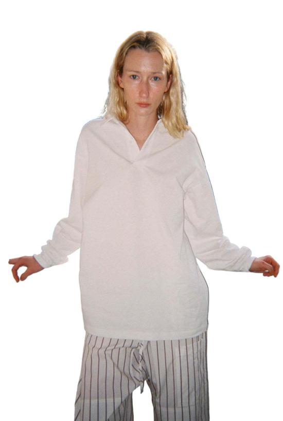  질 로드리게즈 셔츠 길 로드리게스 로렌 칼라 셔츠 화이트 - GIL RODRIGUEZ