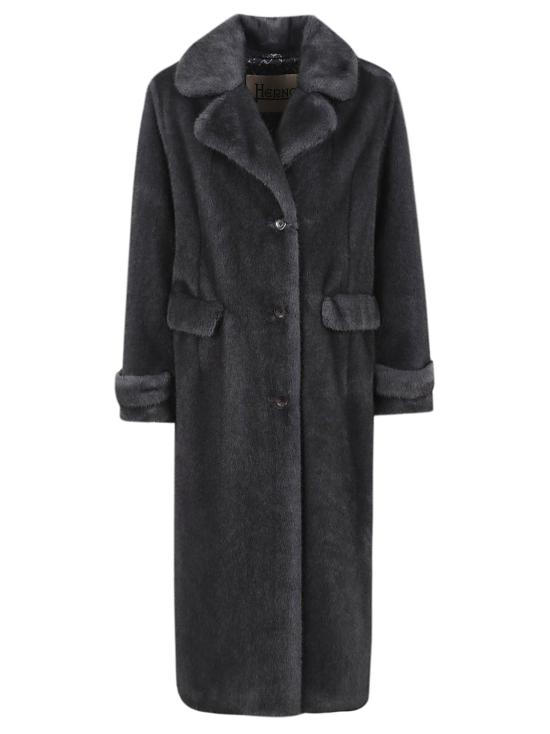 25FW 에르노 얼터너티브 멜란지 밍크 퍼 코트 GC000545D 12739 9480 ANTRACITE GREY