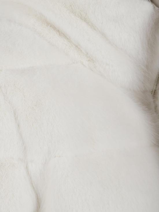 25FW 에르노 레이디 얼터너티브 퍼 & 울트라라이트 나일론 베스트 PI002123D 12630 1000 BIANCO WHITE - HERNO