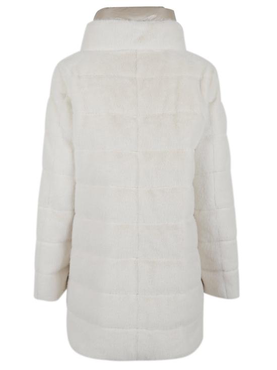 25FW 에르노 레이디 얼터너티브 퍼 & 울트라라이트 나일론 베스트 PI002123D 12630 1000 BIANCO WHITE - HERNO