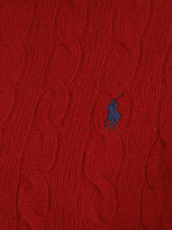 25FW 폴로 랄프로렌 울 캐시미어 케이블 니트 터틀넥 211888686 023 600 RED