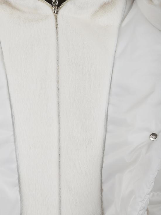 25FW 에르노 새틴 & 뉴 레이디 퍼 A셰이프 다운 자킷 PI001934D 12170Z 1000 BIANCO WHITE - HERNO
