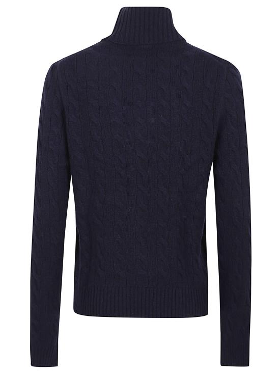 25FW 폴로 랄프로렌 울 캐시미어 케이블 니트 터틀넥 211888686 007 400 BLUE