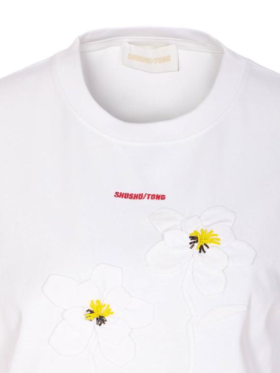  슈슈/통 반팔 티셔츠 MWDETO33 COT001 WH100 WHITE DOM - SHUSHU/TONG