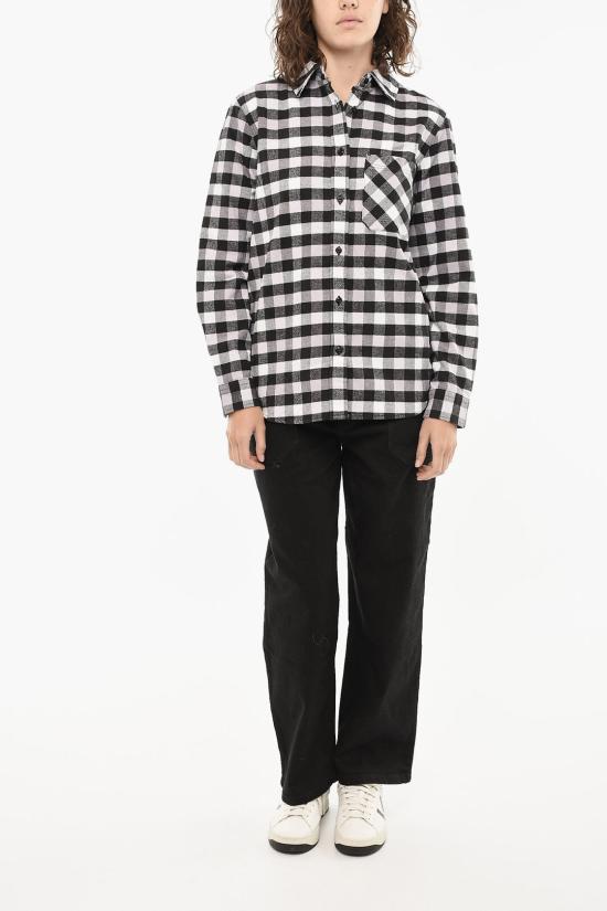  울리치 블라우스 CFWWSI0134FRUT3104 1995 Grigio Bianco e Nero - WOOLRICH