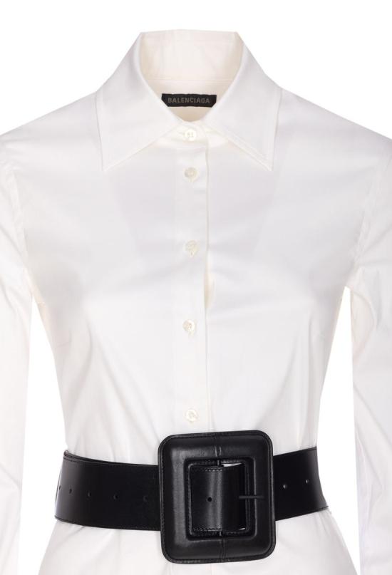 25FW 발렌시아가 미디 원피스 850625TSM199000 WHITE - BALENCIAGA