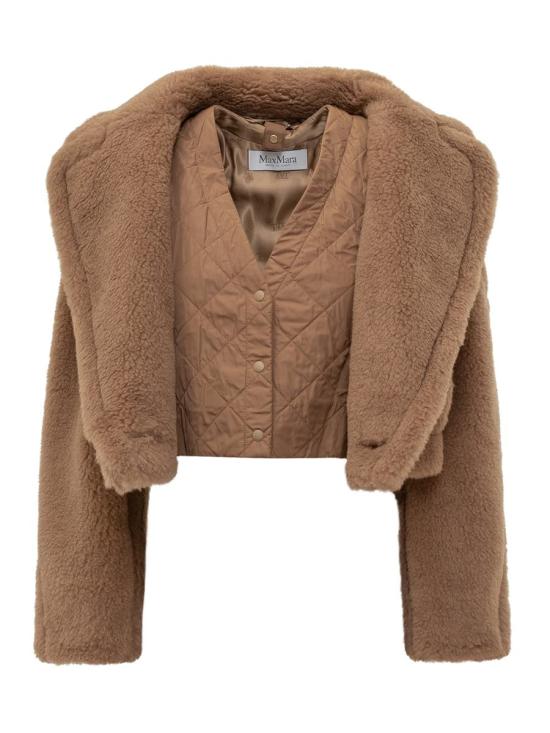 25FW 막스마라 산토스 테디 크롭 자켓  2521036012600 001 BROWN - MAX MARA