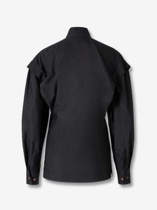 25FW 르메르 블라우스 TO1470 LF1500 BK998SQUIDINK Black - LEMAIRE