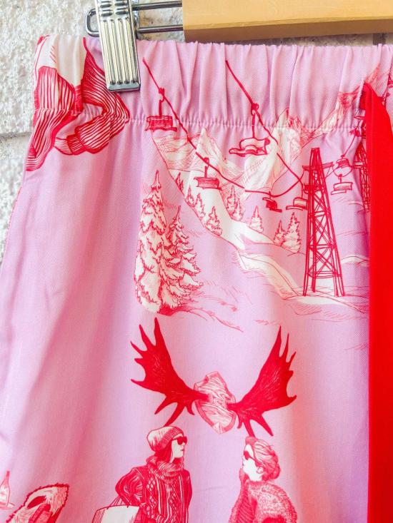  케이티 키메 언더웨어 Katie Kime Après 스키 투알 파자마 세트 라일락 크랜베리 - KATIE KIME