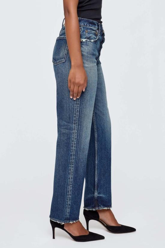  마우지 데님 팬츠 무시 Mv 아트모어 와이드 스트레이트 진 - MOUSSY