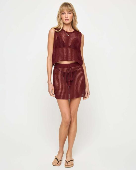  엘스페이스 숏 스커트 L스페이스 샌더 스커트 상그리아 - L SPACE