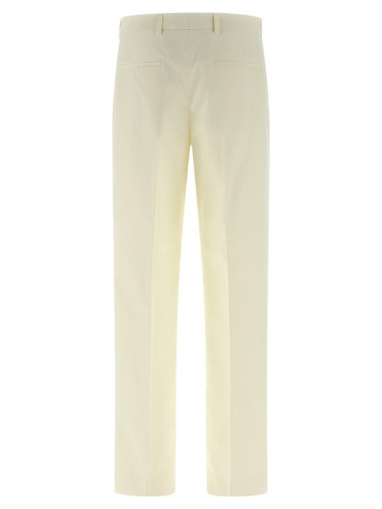 25FW 구찌 실크 트윌 팬츠 850090Z7AYA9001 White - GUCCI